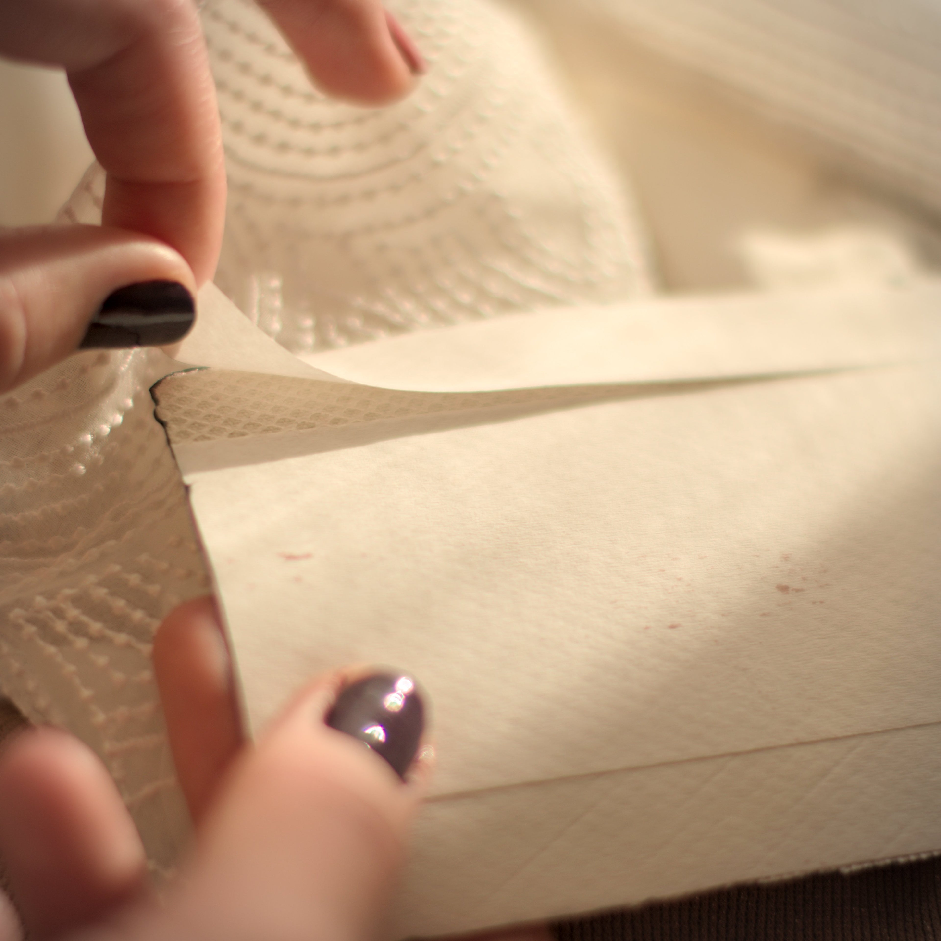 heat seal backing on butterfly iron on patch