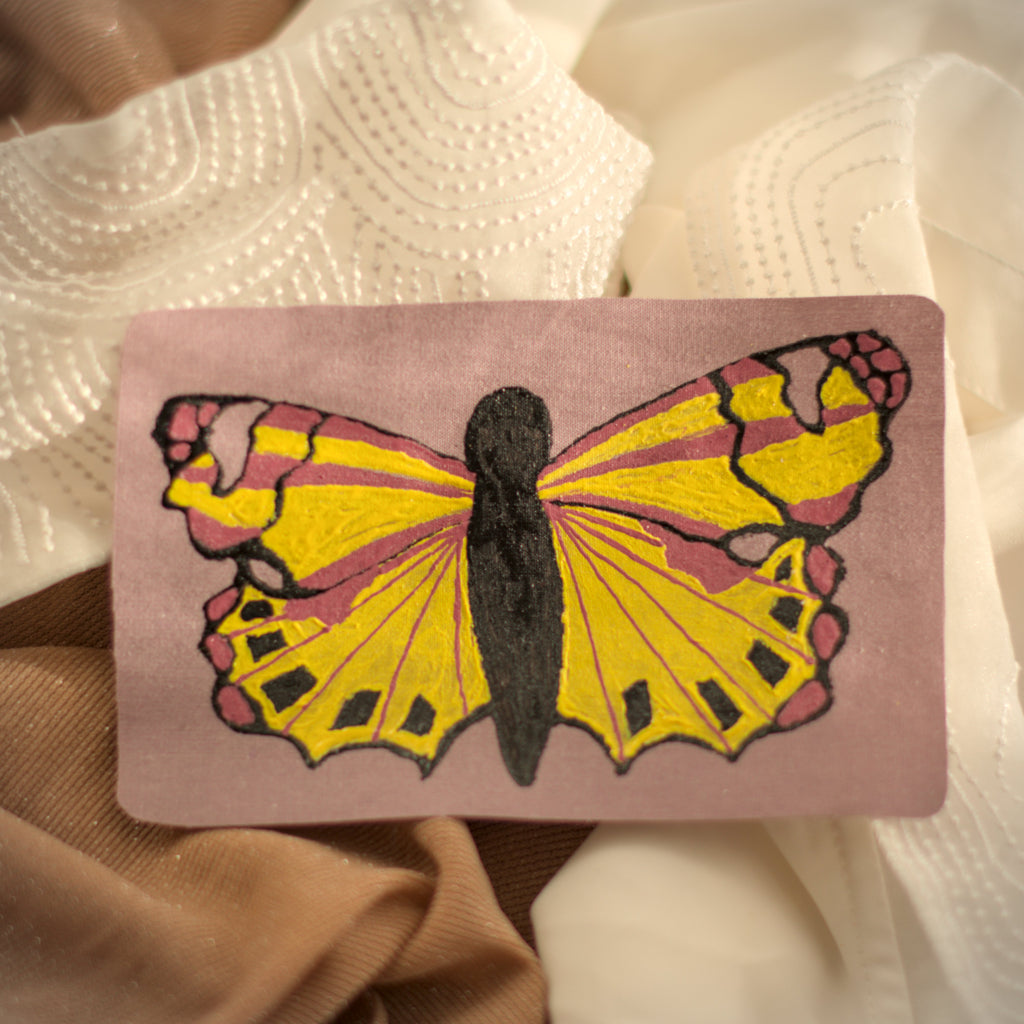 butterfly appliqué on canvas tote bag aesthetic outfit