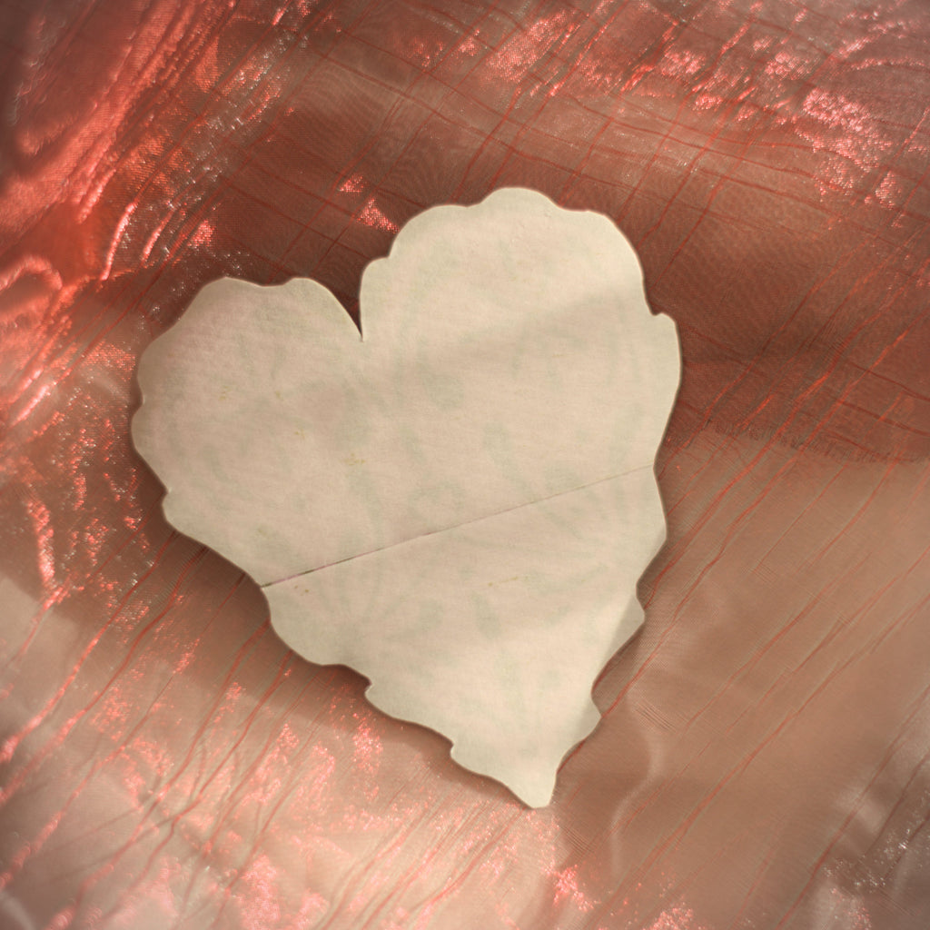 close up of heat seal backing on patch