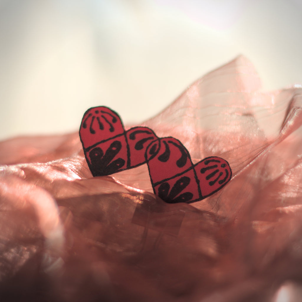 fabric heart appliqué for jeans repair