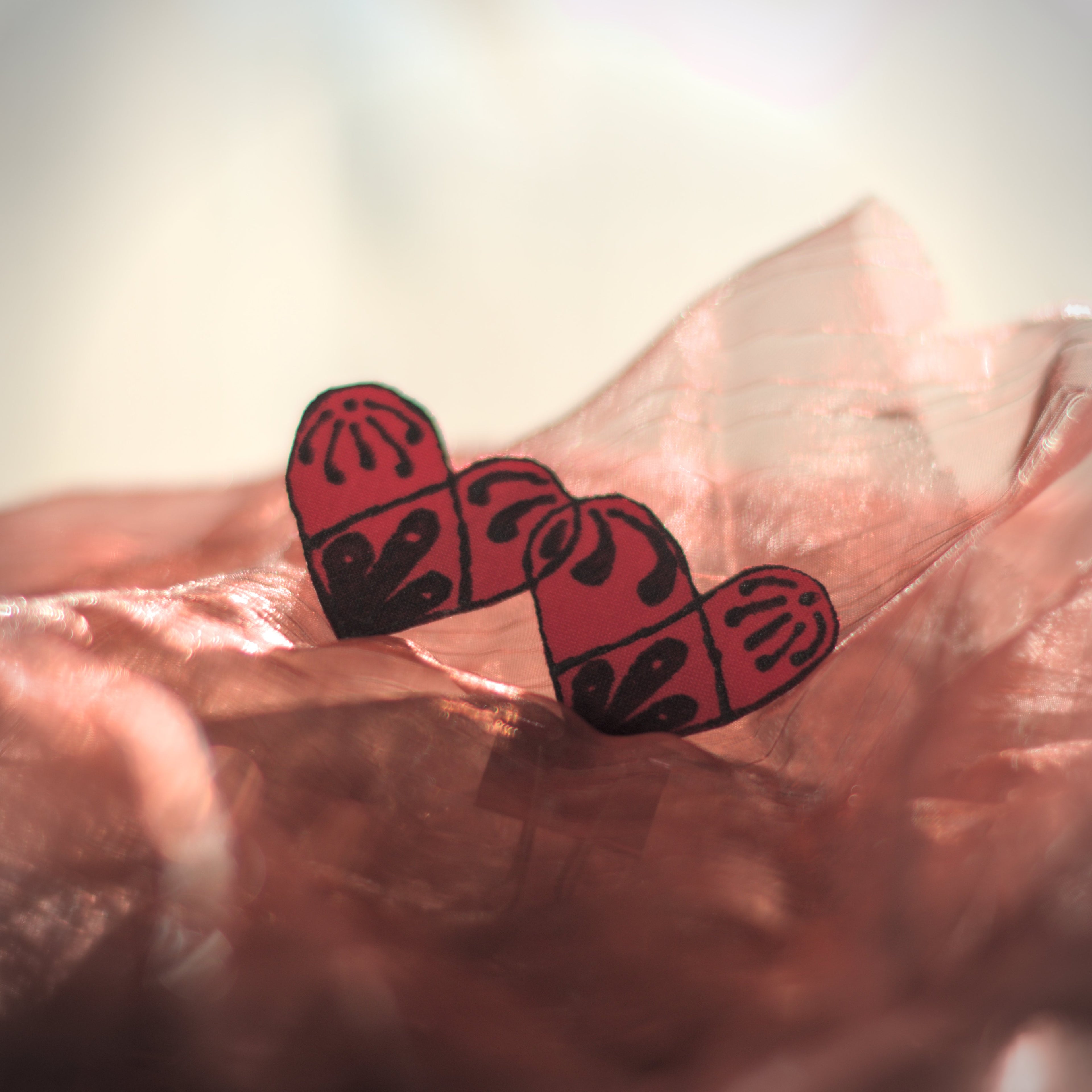 fabric heart appliqué for jeans repair