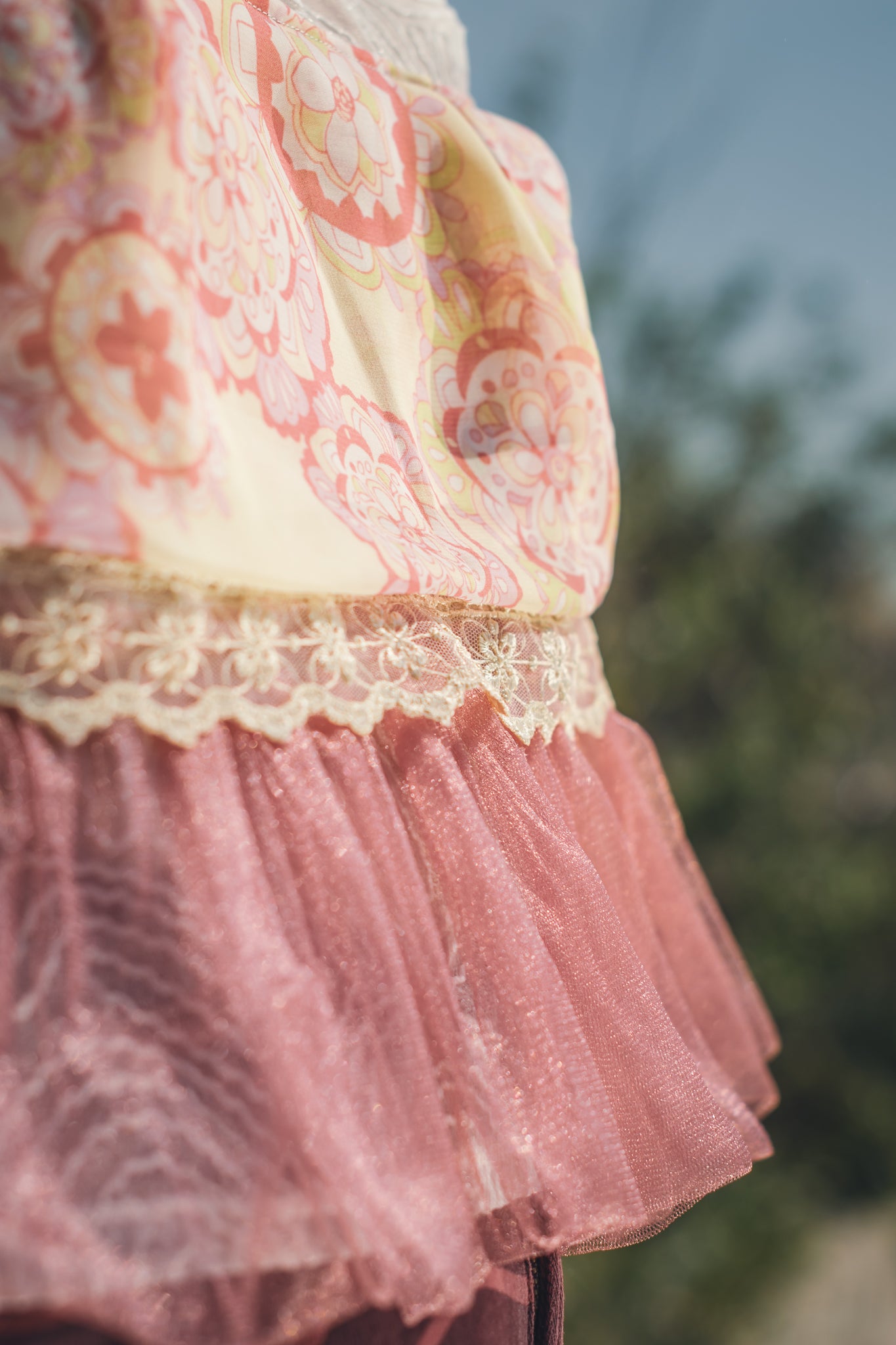 Upcycled blush pink cottagecore blouse for feminine summer styling